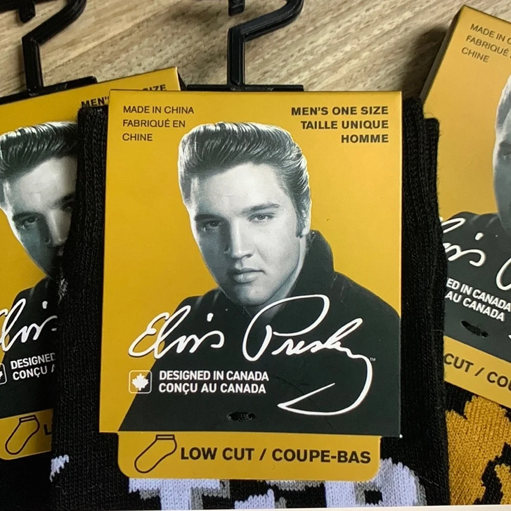 3 Pair Elvis Presley Low Cut Socks Men shoe 7-12 Unisex 🆕 Lowcut Perris Sock